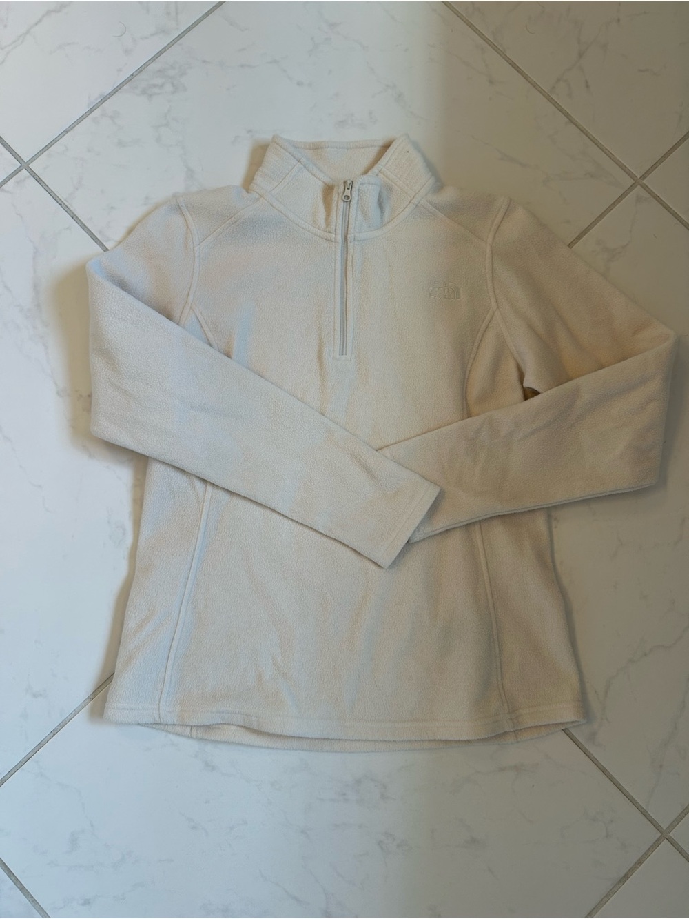 The North Face Cream Half-Zip Fleece Pullover